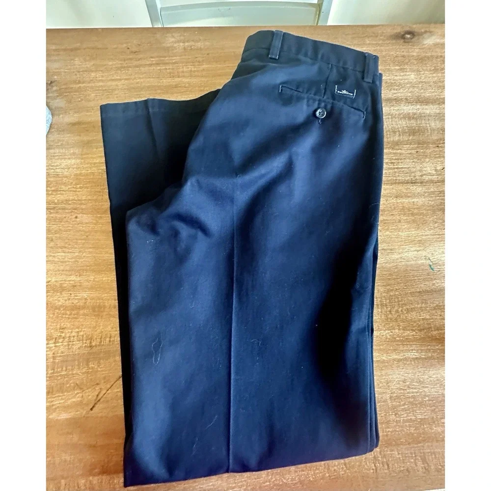 Men's Dockers Flat Front Classic Fit Dress‎ Pants Cotton Blue 36x34